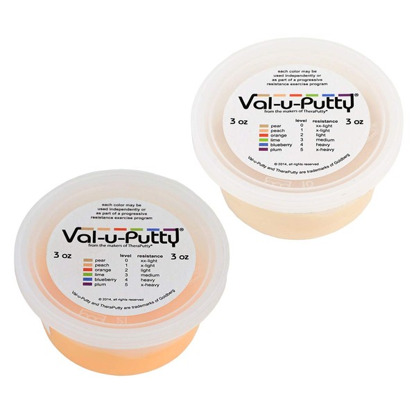 Val-u-Putty Exercise Putty - Pear, Peach - 3 oz Each