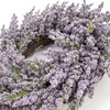 artplants Decorative Lavender Wreath on Rattan – Purple, Ø 25