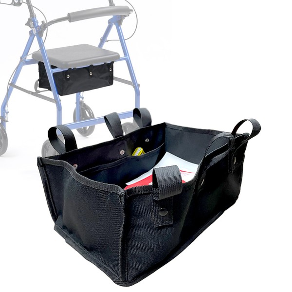 Elderly Storage Under Seat Rollator Bag for Disabled & Handicap, 1200D Heavy Duty Mobility Walker Accessories