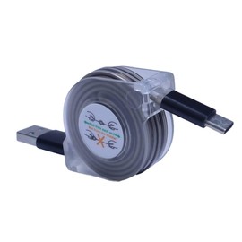 BoxWave Cable Compatible with OmniMaster PH01 Pro Vlog Monitor (3.9 in) - miniSync - USB-A to USB Type-C, Retractable Cable 5 Pre-Set Lengths Avoid Tangles