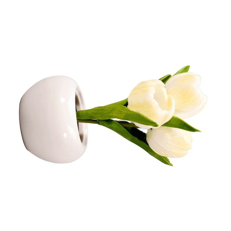 Tulip Night Light Soft Light Exquisite Ceramics PU Flower Table