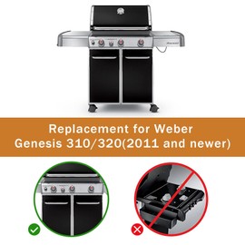 Rushare 7628 Grill Igniter Kit for Weber Genesis 310 and 320 Gas Grills with Front Mounted Control (2011 - Newer), Easy to Replace