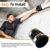 1 1/4 Inch Dust Control Flex Cuff,with Stainless Steel Hose