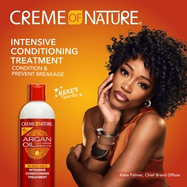 Creme of Nature Intensive Conditioning Treatment, Strengthens & Deeply Infuses Moisture with 100% Organic Argan Oil, Hair Care Gift for Women, 12 oz