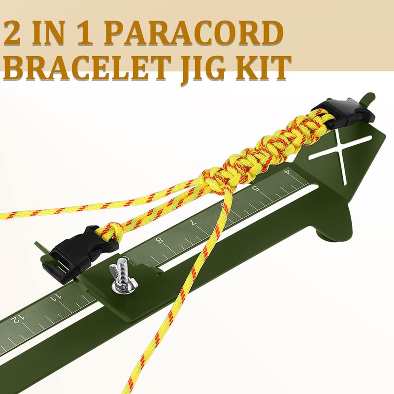 Paracord Bracelet Jig Kit with Paracord Needle Set Adjustable Length
