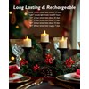 Homemory Rechargeable Flameless Candles, 2/4/6/8H Timer LED Votive Candles, 12