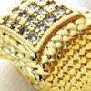 Ahappy-Size 8-15 Jewelry Men Wedding Engagement 18K Gold Filled Ring