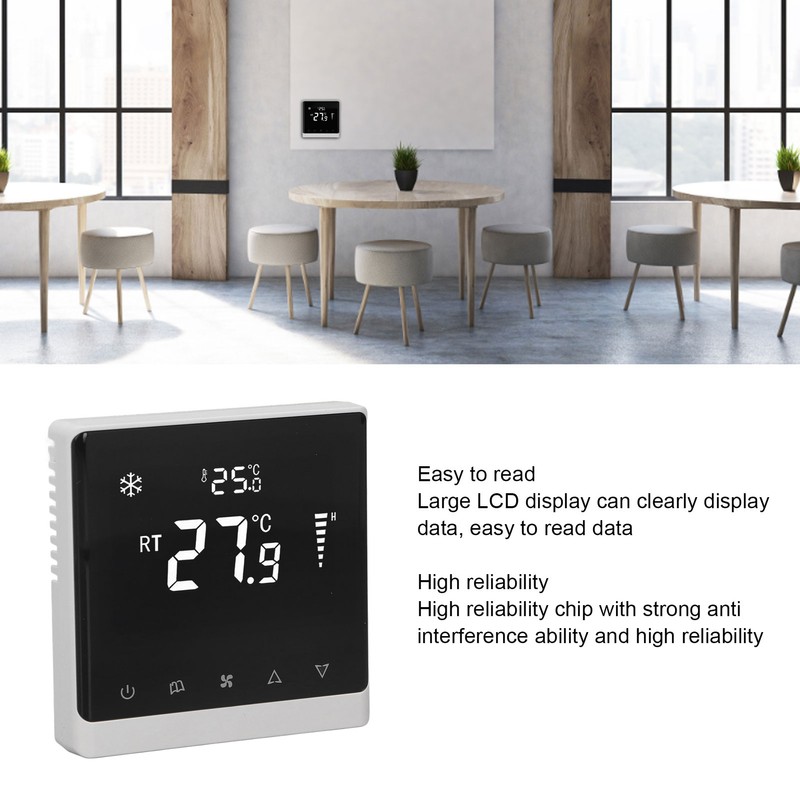 Air Conditioning Fan Thermostat Home Touchscreen Thermostat Panel Temperature Controller