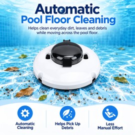 Cordless Robotic Pool Vacuum for Automatic Cleaning – Dual-Motor Smart Cleaner for In-Ground & Above-Ground Pools