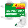 LOCKLOCK Double Sided Tape with Dispenser, 1/2"x 350", 4 Pack,