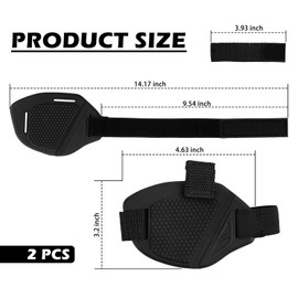 Figpade 2PCS Motorcycle Shoe Protector,Adjustable Motorcycle Motorbike Shift Pad with Elastic Belt for Protecting Riding Shoe,Anti-Slip Motorcycles Shifter Cover Motorcycles Accessories