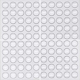 Eshanmu Clear Soft Close Drawer Cabinet Door Bumpers - 10mm4mm - Sound Dampening Adhesive Transparent Rubber Pads Feet - Surface Protection Furniture Stoppers Protector - Hemispherical Shape - 100pcs