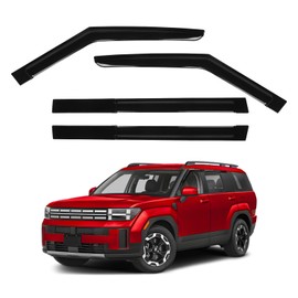 Canvcle Window Visors Rain Guards for 2024 2025 Hyundai Santa Fe Accessories, Outside-Mount Side Window Wind Deflectors Vent Visors Shades Rainproof 4PCS