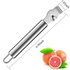 Pack of 2 Stainless Steel Orange Peeler Lemon Grater Zester Slicer Cutter Peeler Remover with Curved Handle Fruit Tools Kitchen Tool