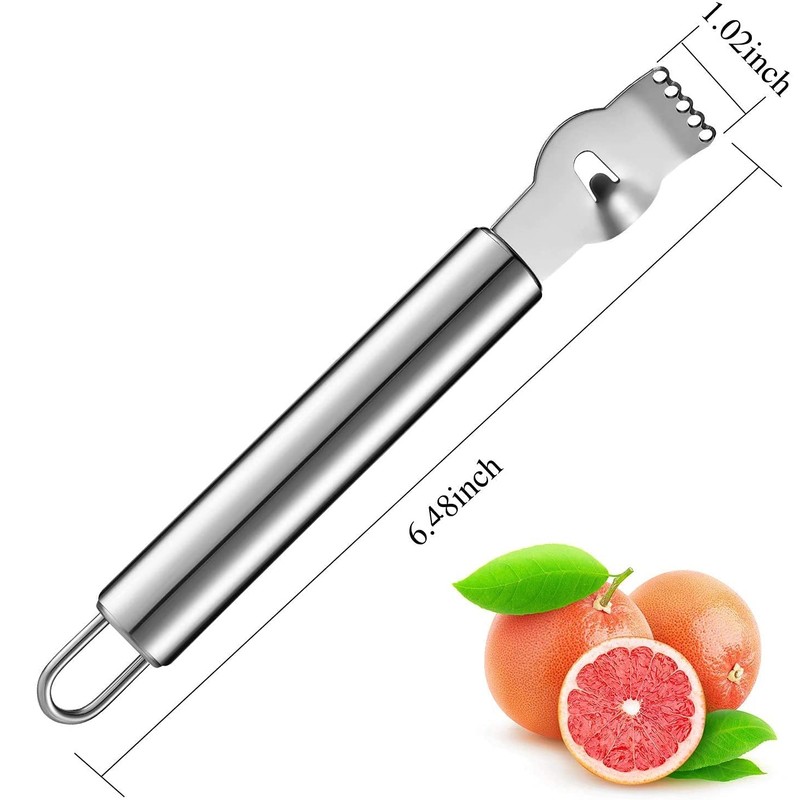 Pack of 2 Stainless Steel Orange Peeler Lemon Grater Zester