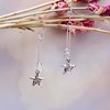 Tuscany Silver Sterling Silver Double Star Drop Earrings