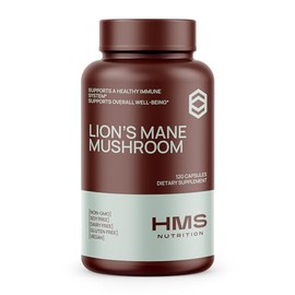 Hongo melena de león - HMS Nutrition - Potente suplemento vegano de 1000 mg sin OMG                                                                   