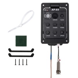 Yibuy Guitar Pickup 8x5.5x4.5cm Black Plastic Acoustic Guitar Pickup