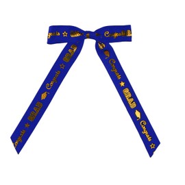 Meseey - Paquete de 30 lazos de graduación de satén azul real con lazos torcidos, grandes, decoración elegante de grado de 3.5 x 5 pulgadas, para gorras, regalos y estilo de lugar (azul real, 5 x 7