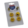 Set of 4 Valve Caps + 2 Bicycle Adapters -