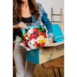 Benchmark Bouquets - Life is Good Orange (Glass Vase Included) - Fresh Flowers for Delivery - Gift for Graduation, Birthday, Anniversary, Sympathy, Get Well, Congratulations