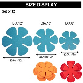 AIXXCUVQ 24pcs/Set Stack with Confidence Using Felt Pan Protectors for Stacking Saucepan Protectors for Stacking Cloth, B