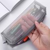 Pencil Cases Pen Pouch Clear Transparent Marker Pouch with Zipper,