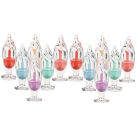 IWOWHERO 12pcs Ice Cream Shaped Lip Gloss Tubes Refillable Lip Balm Containers for for Makeup and Creative Projects