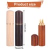 oruola 3pcs Pocket Toothpick Holder, Portable Wood Toothpick Holder for