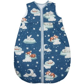 Baby Comfort Sleeping Bag 0.5 Tog Sleep Sack 100% Cotton, Summer Wearable Blanket size 68-74 (Sleepers)