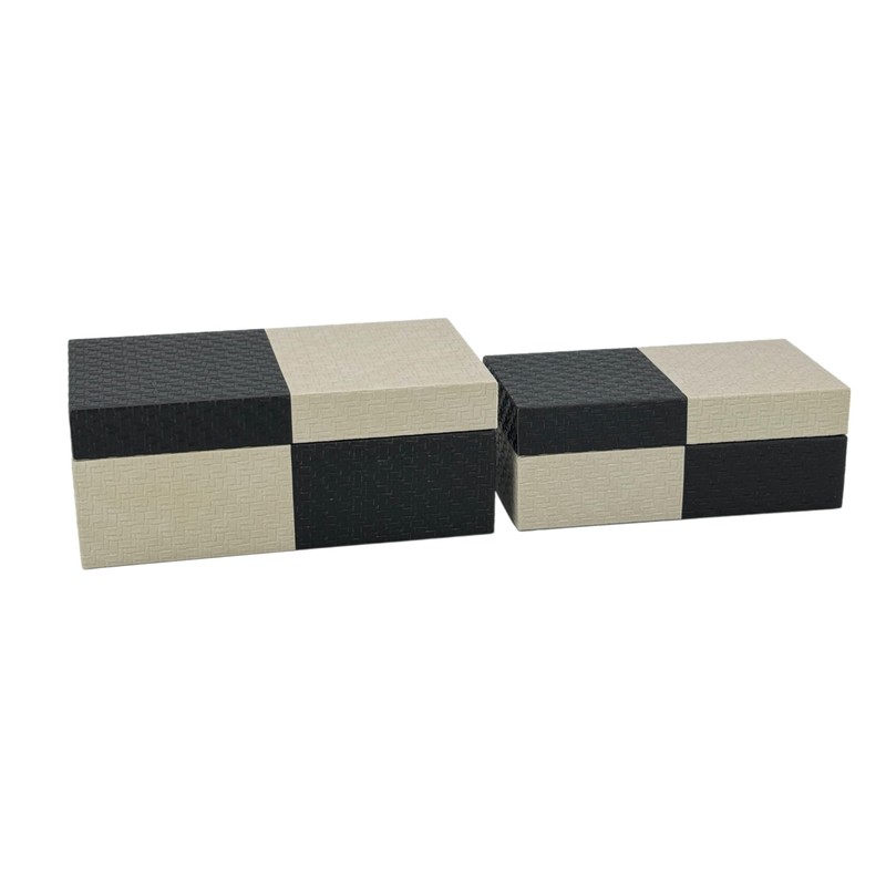 Galt International Vegan Leather Decorative Storage Boxes Large & Small