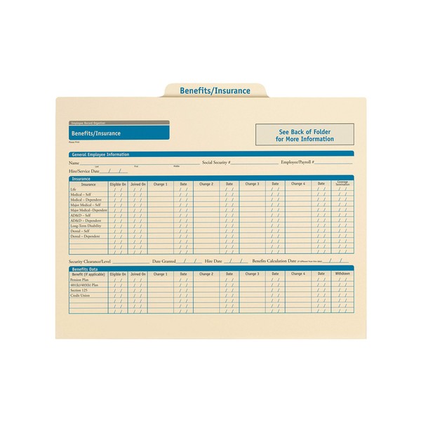 ComplyRight Benefits/Insurance Folder | 11.75” x 9.5” | HR and