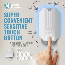 Zitto Home Flying Multi-Insect Trap Kit, Indoor Fly Trap for Mosquito & Fruit Fly, Plug-in Gnat Trap with 24/7 UV Light, Flying Insect Trap with Bug Trap Device & Refill