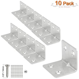 Arks Royal Angle Codes, Metal Right Angle Corner Brace, Repair Fixing Brackets Joint Fastener with Screws, 10 Pack