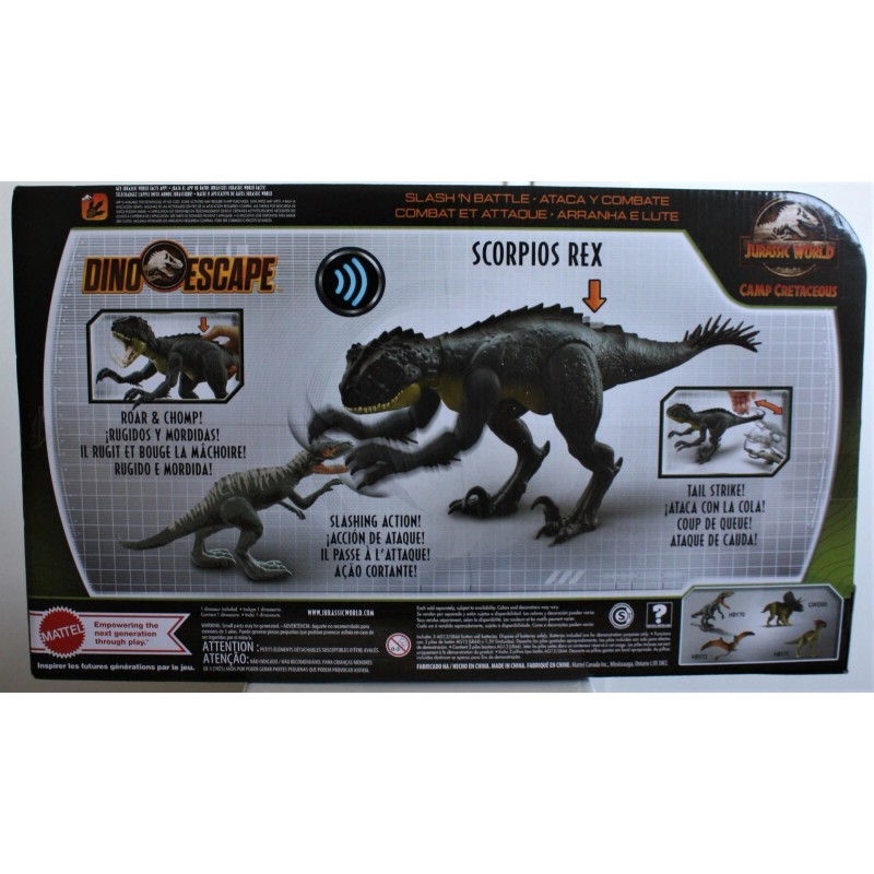 Mattel Jurassic World Camp Cretaceous Dino Escape SCORPIOS REX figure