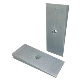 2" Wide Steel 6 Degree Shims Wedge for Pinion Angle or Caster - Set of 2, Zinc Plated (6° Degree)