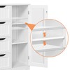 Yaheetech Wooden Floor Cabinet, Side Storage Organizer with 4 Drawers