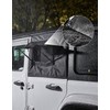JOYTUTUS Rear Wrangler Side Window Sun Shade Rain Cover Camping