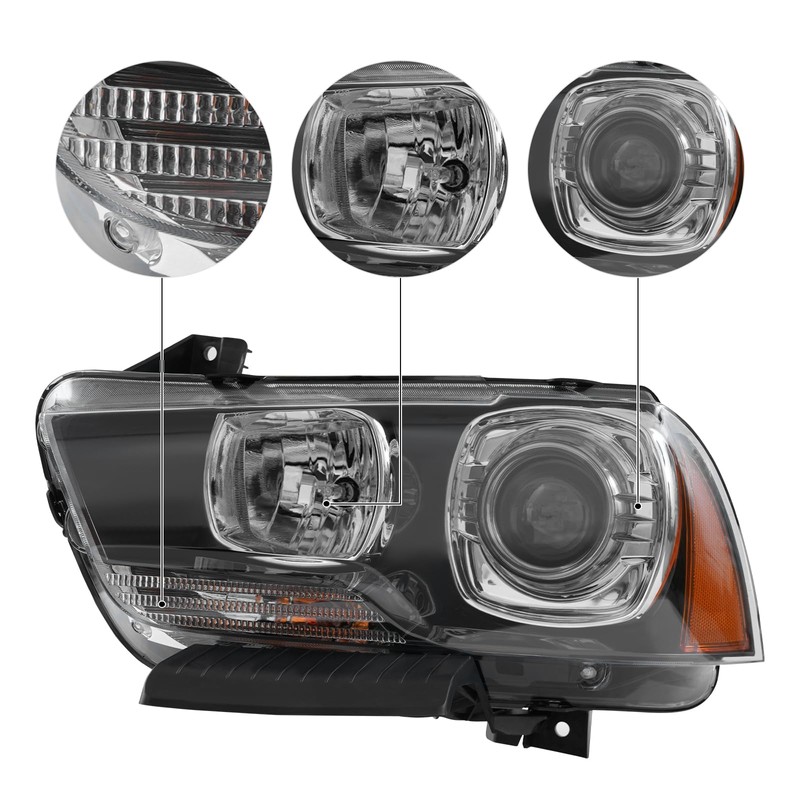 SBPKMARSCT Front HID Headlights Assembly Left Side for Dodge 2011-2014