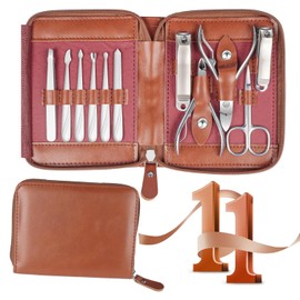 RedFlow Set De Manicura 11 En 1 Con Cortaúñas De Acero Inoxidable Para Hombre, Kit De Manicura Para Mujer, Kit De Cuidado De Uñas, Set De Cortaúñas, Herramientas De Cuidado Personal