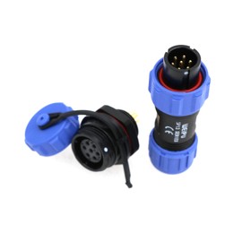 ZBLZGP IP67 Waterproof WEIPU SP13 7 Pin Male and Female Electrical Cable Connector with Thread and IP68 Rating for Outdoor Garden Tools