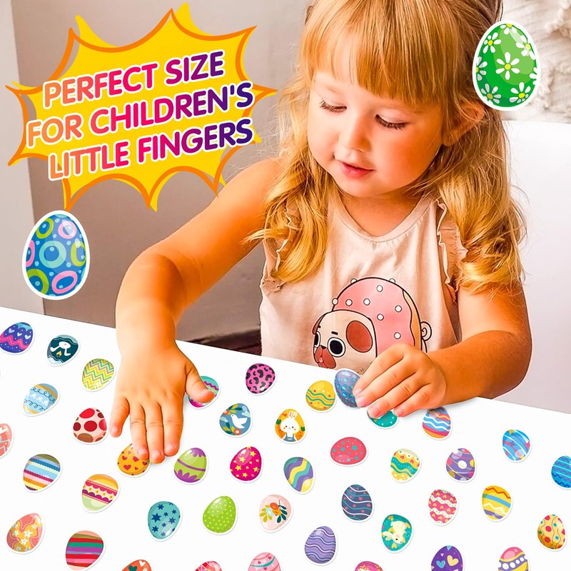 50 Pcs Easter Stickers,Easter Basket Stuffers，Easter Decoration Easter Egg Decoration,