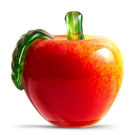 EUSTUMA Hand Blown Art Apple Collectable Figurines Glass Apple Paperweight Home Decor Office Decor