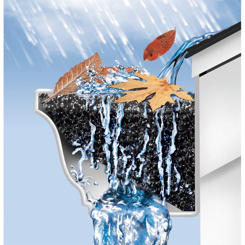 GutterStuff EZ 5-Inch K Style Foam Gutter Filter Insert, Black