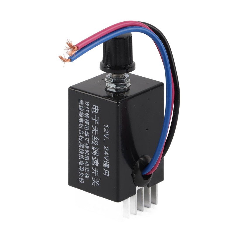 ASHATA DC Motor Speed Controller,Universal DC 12V/24V Motor Speed Controller