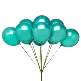 Chrome Green Balloons 12 inch 50 Pcs Metallic Green Balloons for Party and Wedding