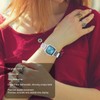 Women Quartz Watch Alloy Steel Strap Stylish Waterproof Ladies Square