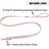 ARING PET Dog Collar and Lead, Cotton Pink Dog Collar