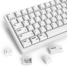 Guffercty kred - Teclado minimalista de 128 teclas XDA con perfil minimalista blanco 75% Dye-sub PBT con teclas ISO para MAC 60% 65% 75% 96% teclado mecánico (teclas minimalistas en inglés)