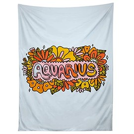 Society6 2021 Tapestry, 60” x 80”, Doodle by Meg Aquarius Flowers